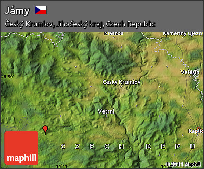 Satellite Map of Jámy
