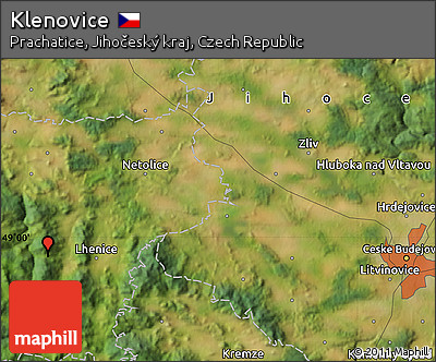 Satellite Map of Klenovice