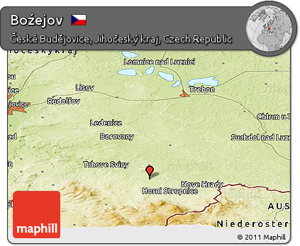 Physical Panoramic Map of Božejov