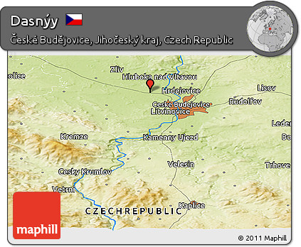 Physical Panoramic Map of Dasnýy