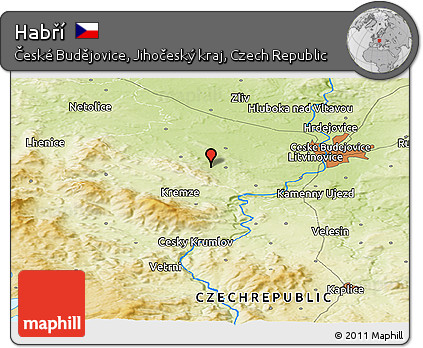 Physical Panoramic Map of Habří
