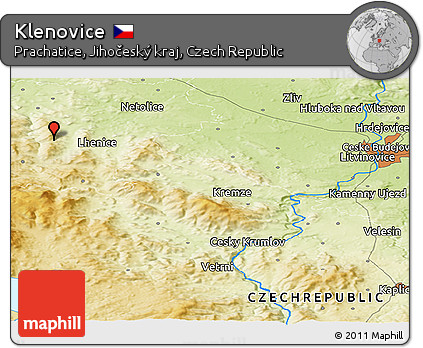 Physical Panoramic Map of Klenovice