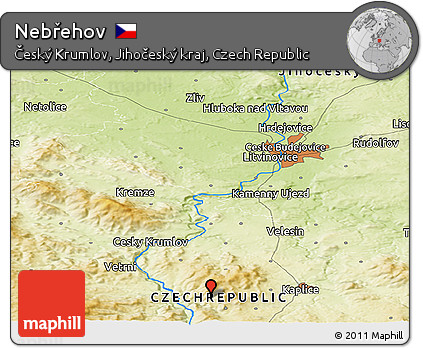 Physical Panoramic Map of Nebřehov