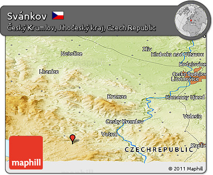 Physical Panoramic Map of Svánkov
