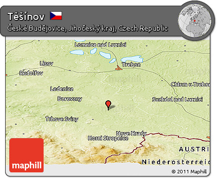 Physical Panoramic Map of Těšínov