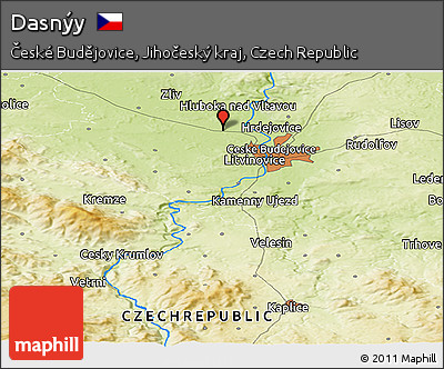 Physical Panoramic Map of Dasnýy