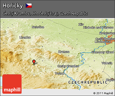 Physical Panoramic Map of Hořičky
