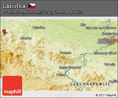 Physical Panoramic Map of Lažíšťka