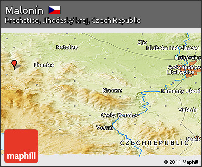 Physical Panoramic Map of Malonín