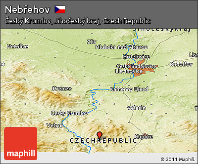 Physical Panoramic Map of Nebřehov