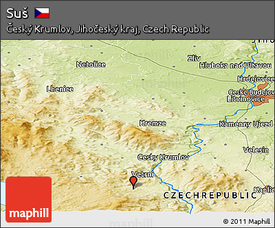 Physical Panoramic Map of Suš