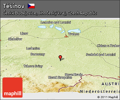 Physical Panoramic Map of Těšínov
