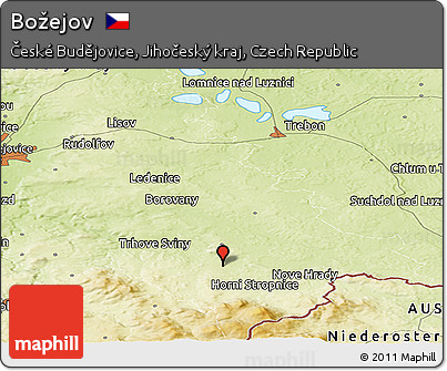 Physical Panoramic Map of Božejov