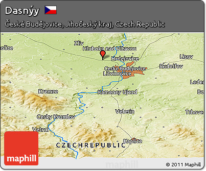 Physical Panoramic Map of Dasnýy
