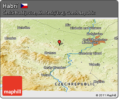 Physical Panoramic Map of Habří