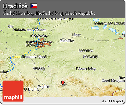 Physical Panoramic Map of Hradiště