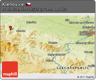 Physical Panoramic Map of Klenovice
