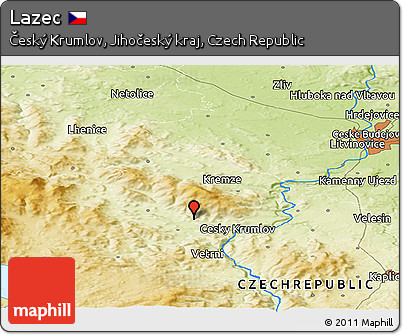 Physical Panoramic Map of Lazec