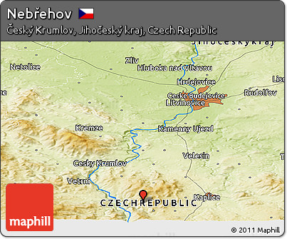 Physical Panoramic Map of Nebřehov