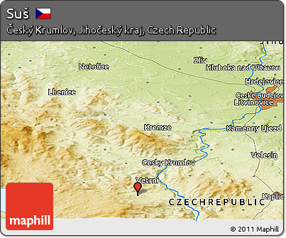 Physical Panoramic Map of Suš