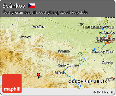 Physical Panoramic Map of Svánkov