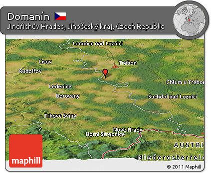 Satellite Panoramic Map of Domanín