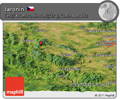 Satellite Panoramic Map of Jaronín