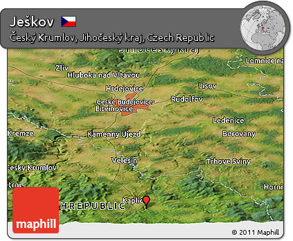 Satellite Panoramic Map of Ješkov