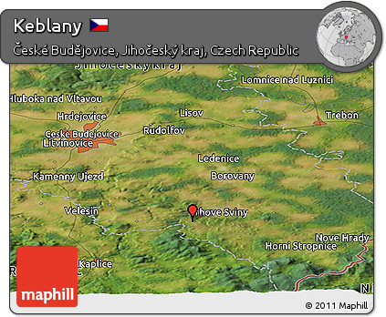 Satellite Panoramic Map of Keblany