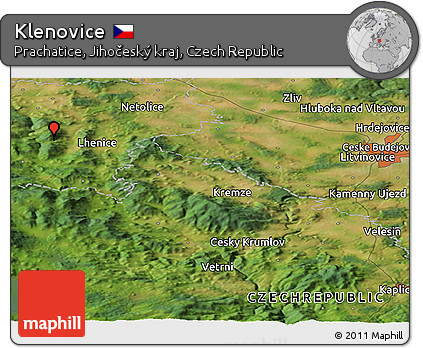 Satellite Panoramic Map of Klenovice