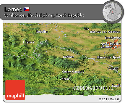 Satellite Panoramic Map of Lomec