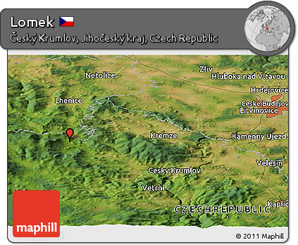 Satellite Panoramic Map of Lomek