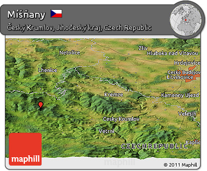 Satellite Panoramic Map of Míšňany