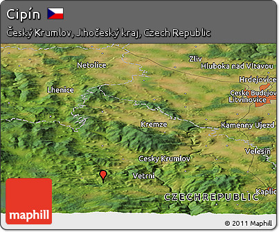 Satellite Panoramic Map of Cipín