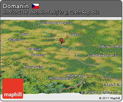 Satellite Panoramic Map of Domanín