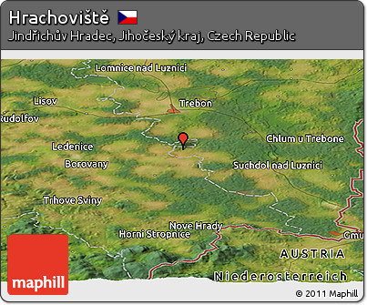 Satellite Panoramic Map of Hrachoviště