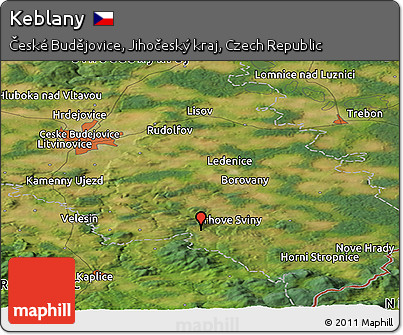 Satellite Panoramic Map of Keblany
