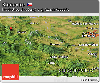 Satellite Panoramic Map of Klenovice