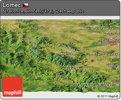 Satellite Panoramic Map of Lomec