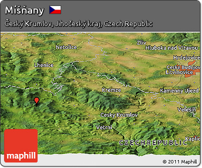 Satellite Panoramic Map of Míšňany