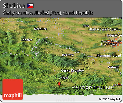 Satellite Panoramic Map of Skubice