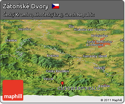 Satellite Panoramic Map of Zátoňské Dvory