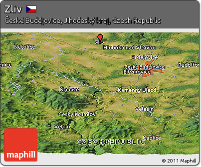 Satellite Panoramic Map of Zliv