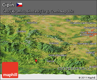 Satellite Panoramic Map of Cipín
