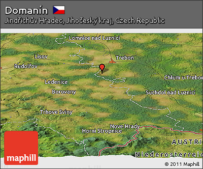 Satellite Panoramic Map of Domanín