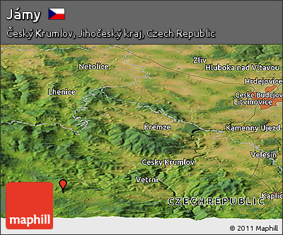 Satellite Panoramic Map of Jámy
