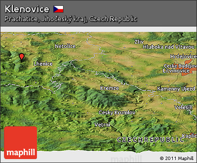 Satellite Panoramic Map of Klenovice
