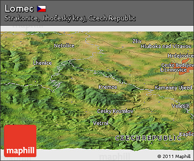 Satellite Panoramic Map of Lomec