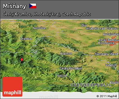Satellite Panoramic Map of Míšňany