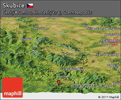 Satellite Panoramic Map of Skubice
